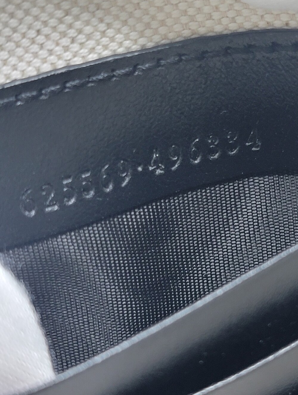 GUCCI GG Embossed Perforated Leather Wristlet Clutch - Picture 3 of 8